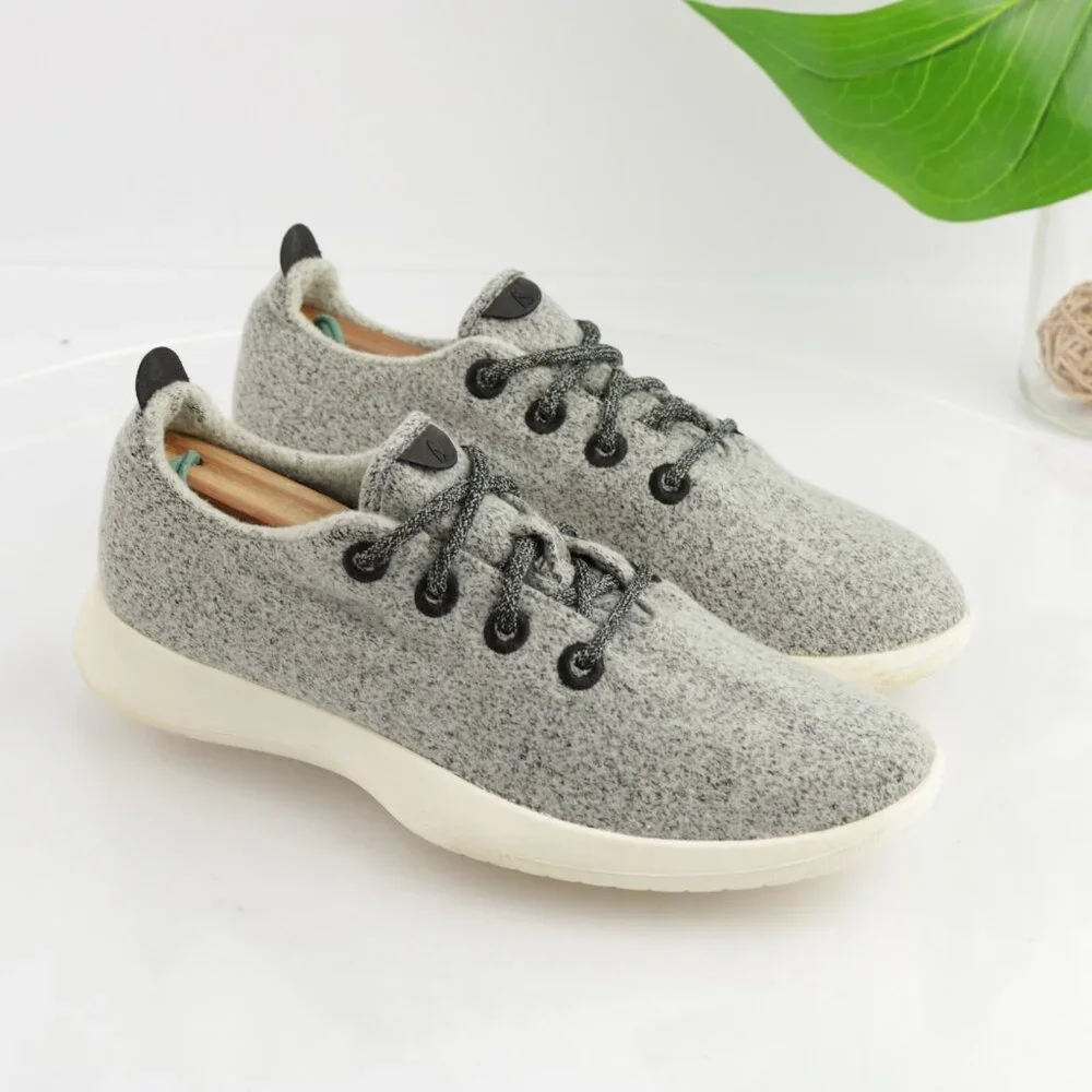 Allbirds Womens WR Wool Runner Shoes Size 9 Gray Merino Sneakers Trainer Low